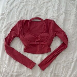 Women's Long Sleeve Workout Crop Top